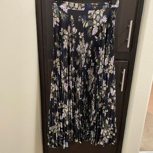 A.L.C. Pleated Williams Floral Maxi Skirt